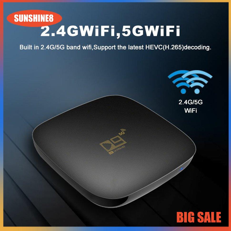 【SUN】Android TV Box D9 Amlogic S905  Đầu phát đa phương tiện 4K độ nét cao 1G + 8G Wifi Set-Top Box