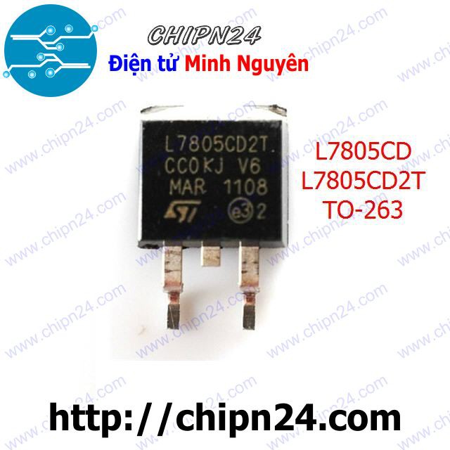 [2 CON] IC L7805CD2T TO-263 (SMD Dán) (L7805CD 7805 5V)