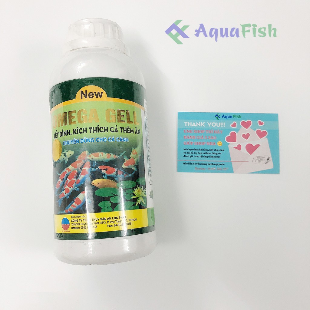 Chất Kết Dính Thức Ăn OMEGA GELL 500ml (giúp kích thích cá ăn mạnh lớn nhanh và có màu sắc đẹp)