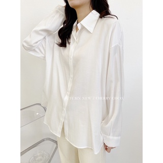 Áo sơ mi voan lụa dáng rộng 90201 CHERRYCOCO