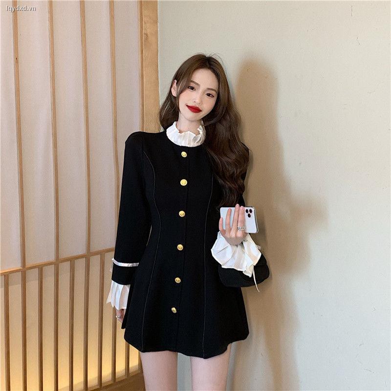 Đầm chữ A tay dài phong cách thời trang thu đông 2020 cho nữ