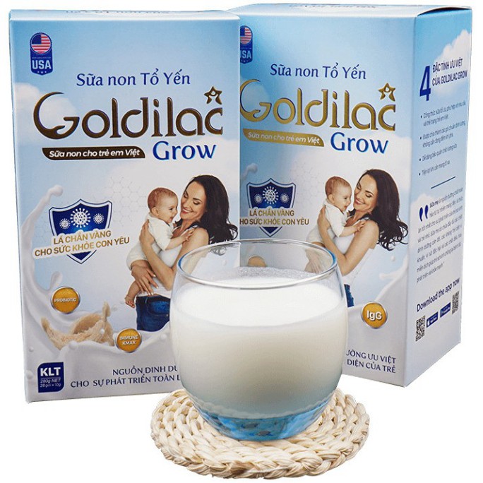 ✅ SỮA NON TỔ YẾN GOLDILAC GROW - Cung Cấp Dưỡng Chất Tăng Cường Đề Kháng Cho Trẻ - [CHÍNH HÃNG HỘP 28 GÓI]