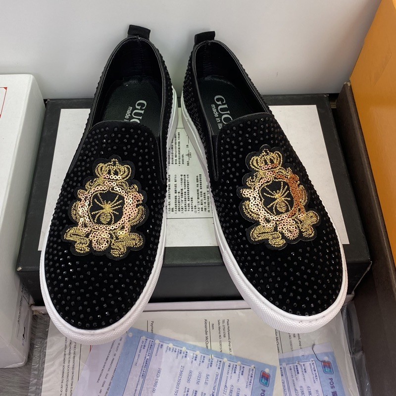 Giầy lười đính đá nam ong hoa vàng ( kèm video trên tay ) | BigBuy360 - bigbuy360.vn