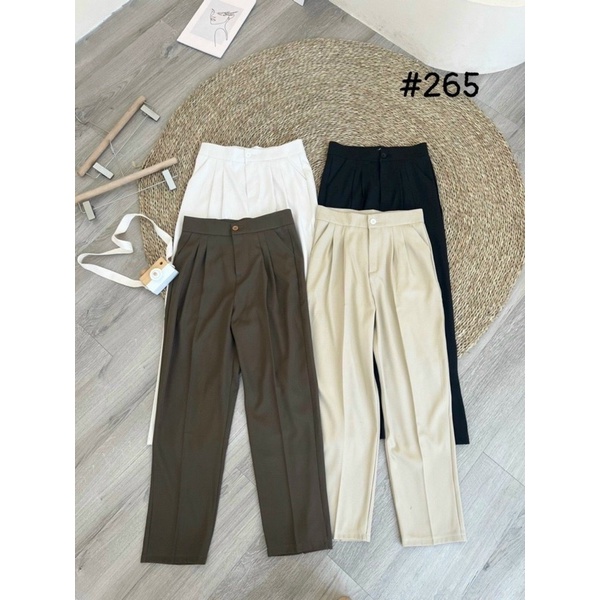 QUẦN BAGGY LỤA 1 KHUY CÔNG SỞ FROM BASIC MS14727