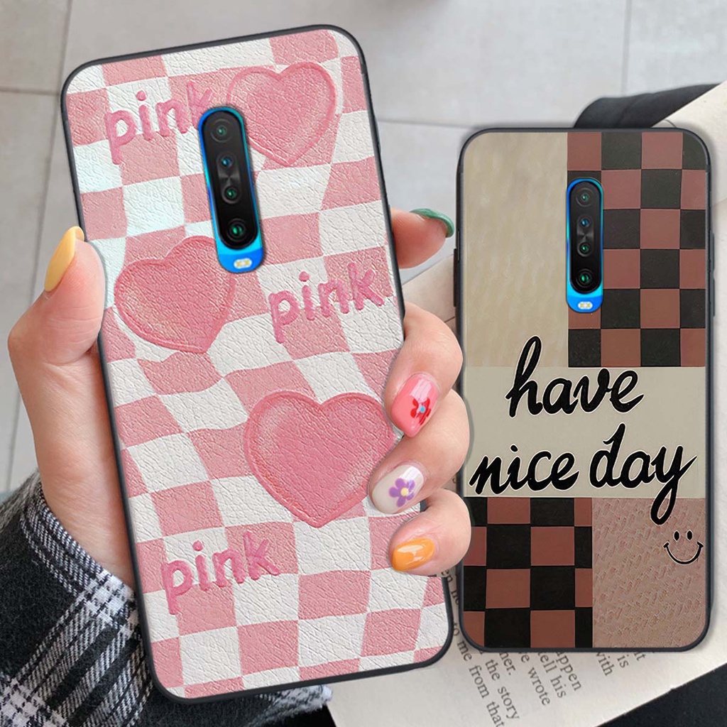 Ốp Xiaomi Redmi K30 caro trái tim cá tính, thời trang siêu đẹp, siêu phong cách