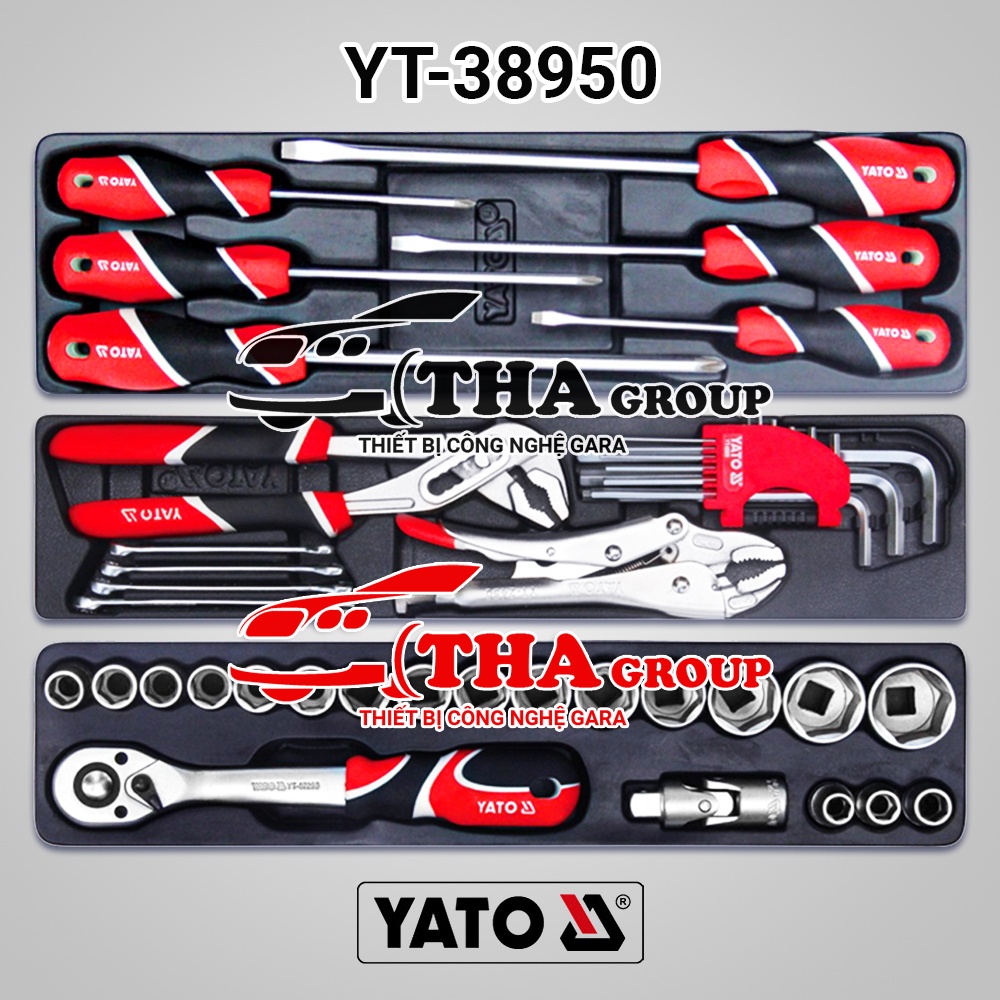 Hộp đựng đồ nghề sửa chữa 64 chi tiết Yato YT-38950