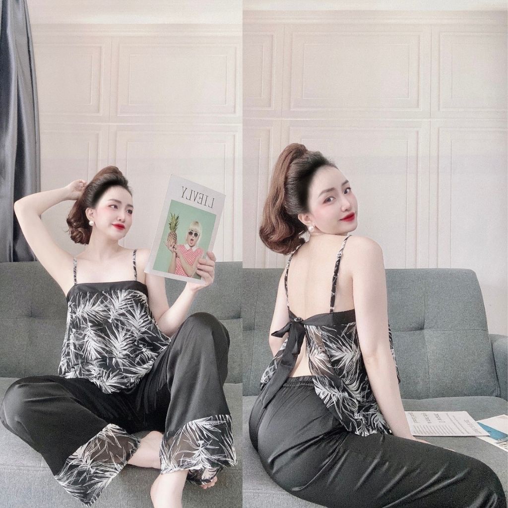 Đồ ngủ nữ❣️FREE SHIP❣️Đồ bộ mặc nhà cao cấp mềm mại xinh xắn &lt;63 kg