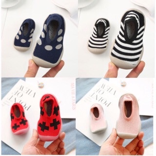 Giày Bún Tập Đi Cho Bé Phong Cách Hàn Quốc chống trơn trượt giữ ấm