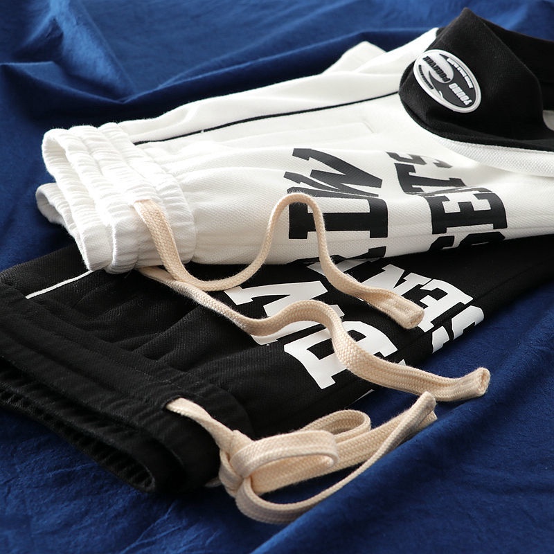 Quần Short Thể Thao Dệt Kim Phối Màu Tương Phản Cá Tính Cho Nam