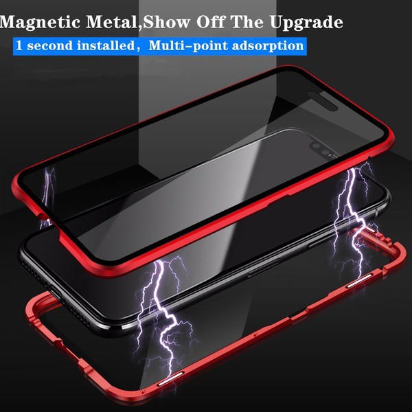 Ốp điện thoại khung kim loại từ tính bao phủ 360° cho iPhone 7 6S Plus XS MAX XR 8 | BigBuy360 - bigbuy360.vn