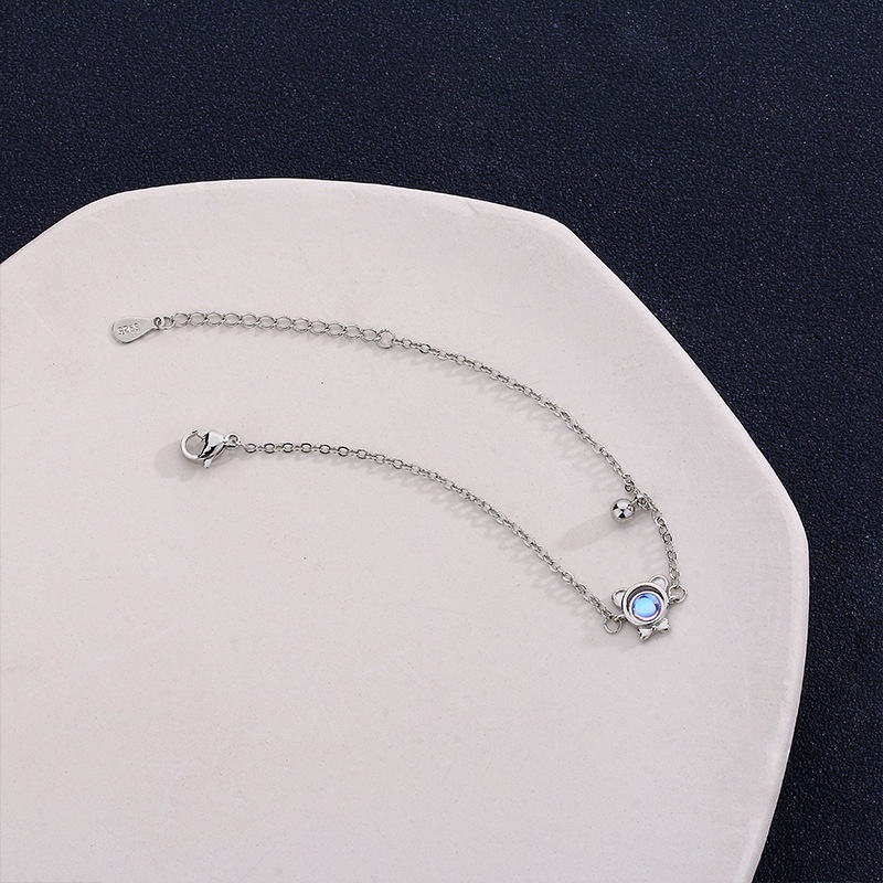 Vòng tay nữ thời trang dễ thương mèo Moonstone Hàn Quốc