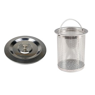 Bộ Lọc Rác Bồn Rửa Bát Inox Sịn Set 02 Chiếc Kèm Nắp Đậy