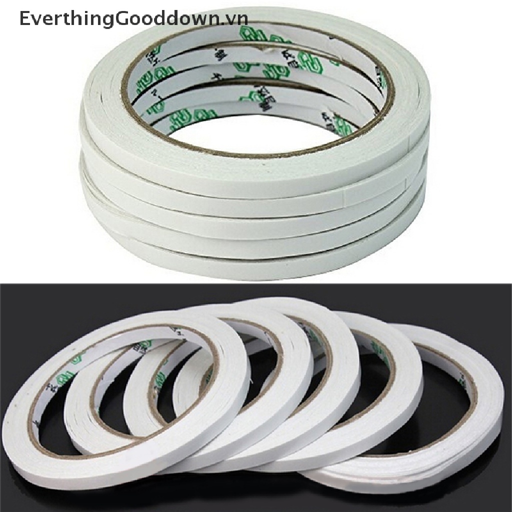 Cuộn 2 / 10 Cuộn Băng Keo Hai Mặt Màu Trắng Siêu Dính