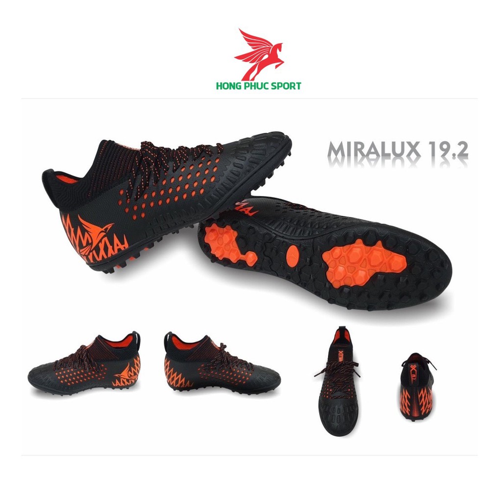 Giày đá bóng cổ cao chính hãng TN Mira lux 19.2 sân cỏ tự nhiên màu bạc