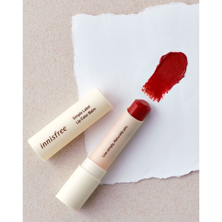 Son Môi Nhiều Dưỡng Innisfree Simple Label Lip Color Balm 3.2g