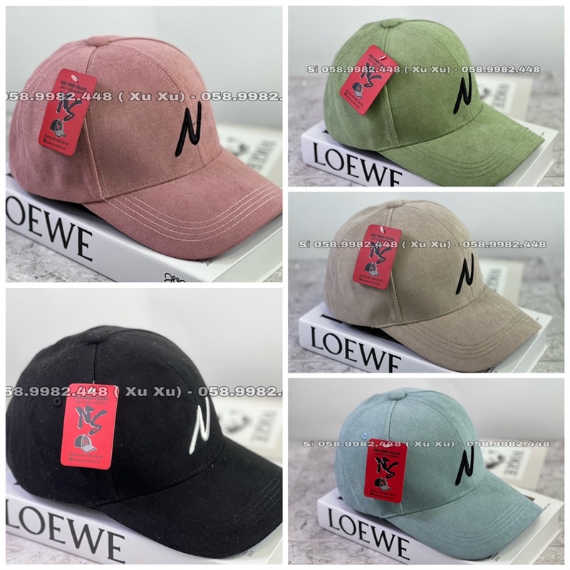 Nón Kết Nhung Thêu Chữ N Phong Cách Ulzzang Nam Nữ (5 màu)