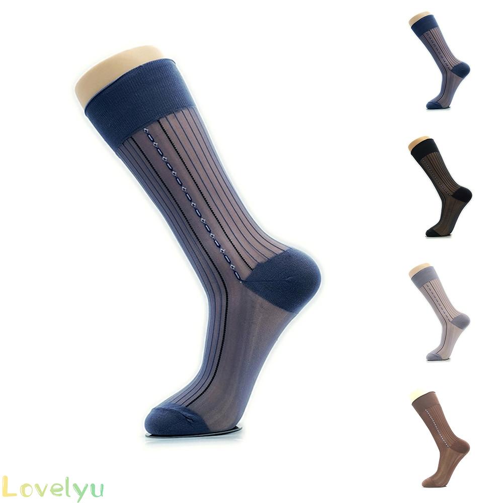 1 Cặp Vớ Dài Đến Đầu Gối Kẻ Sọc Quyến Rũ Cho Nam 100%
