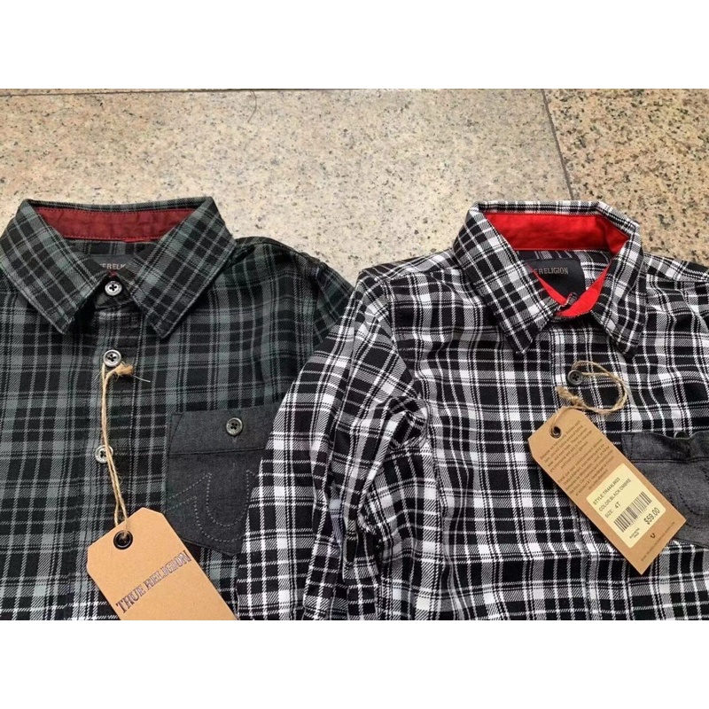 Sơ mi kẻ bé trai True