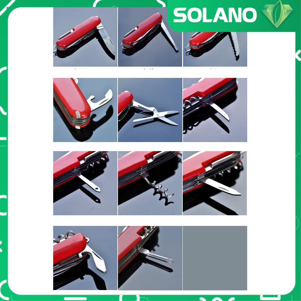 Dao đa năng SOLANO dụng cụ đa năng gia đình 11 món dao, kéo, vít, dũa,... sửa chữa tiện dụng HG-001297