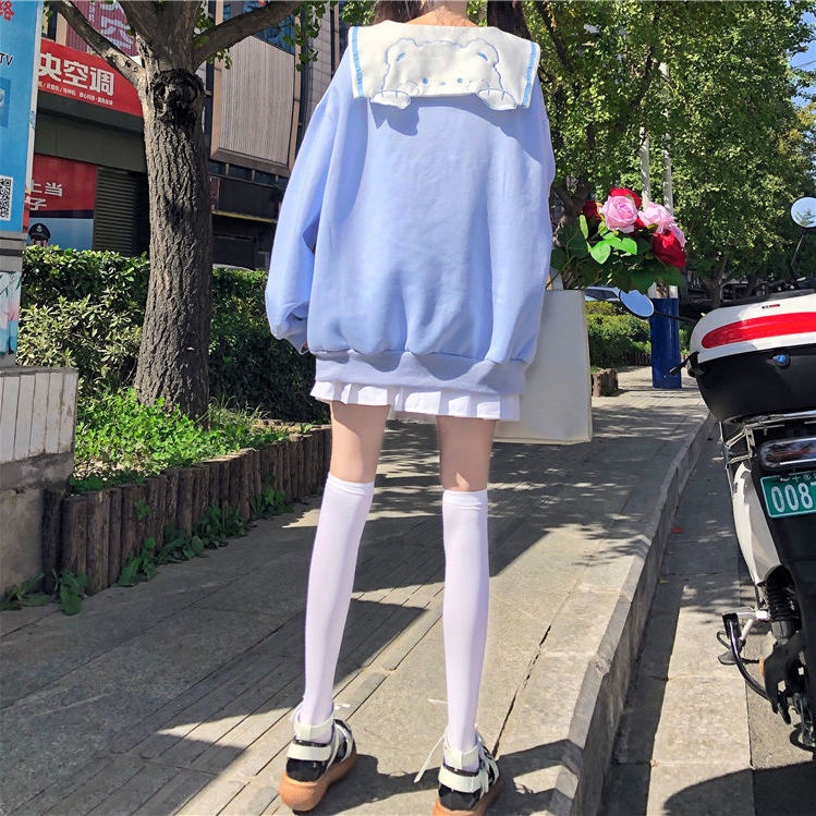 Túi Đeo Chéo Thời Trang Sành Điệu Cao Cấp#HOT#✽Đỉnh Chó cinnamon✽Áo Sweater Tay Dài Dáng Rộng Cổ Thủy Thủ Đính Nơ Kiểu Nhật Bản Dễ Thương Thời Trang Thu Đông Cho Bạn Gái