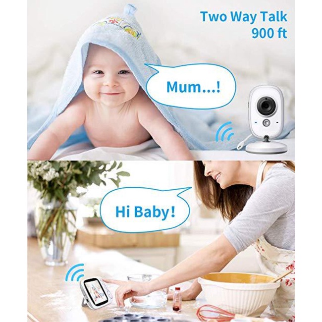 Máy báo khóc trông em bé có màn hình kiêm camera 3.5inch VB603 - The Royal Furniture