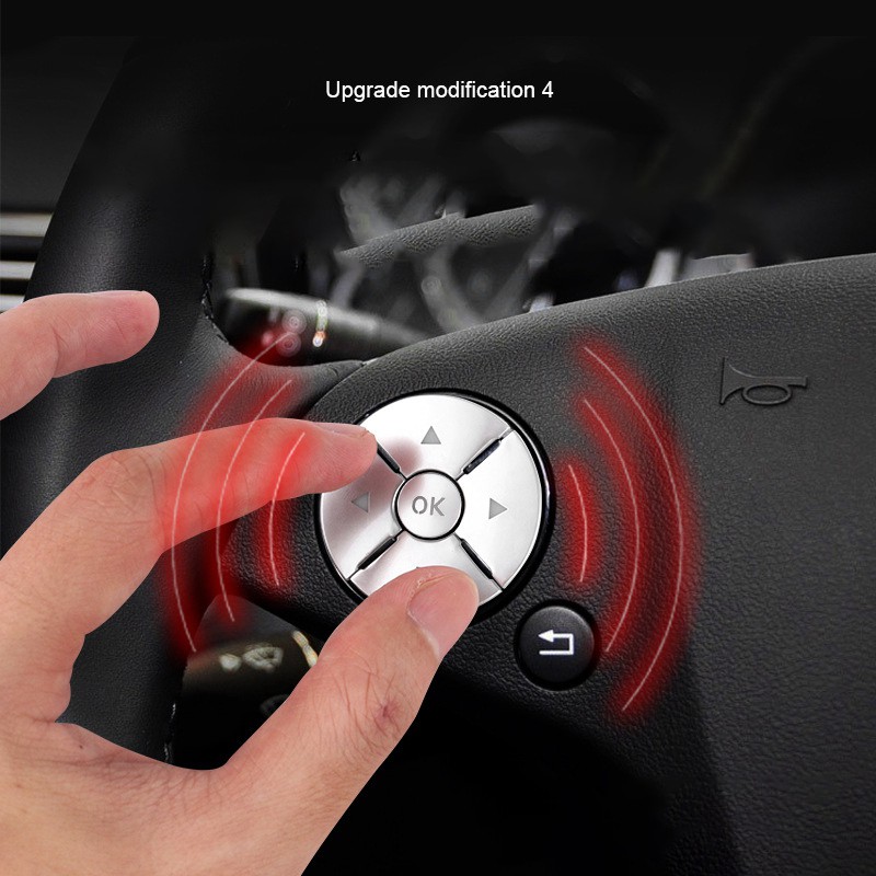 Miếng dán trang trí công tắc vô lăng xe hơi cho Mercedes Benz C E S Class W204 W212 W221 Glk X204 C200 C250