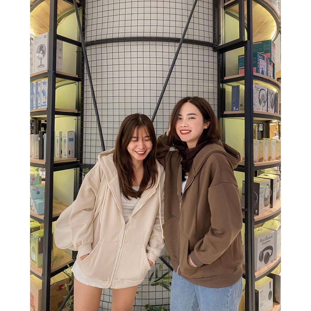 Áo khoác nỉ hoodie trơn LYRA, khoác form roonfngj freesize trẻ trung nhiều màu trơn basic-VXYAK0021 | BigBuy360 - bigbuy360.vn