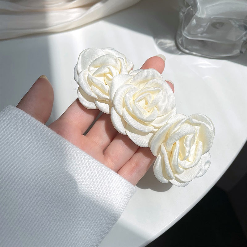 Kẹp Tóc Thiết Kế Hình Hoa Hồng 3D Phong Cách Cổ Điển Cho Nữ