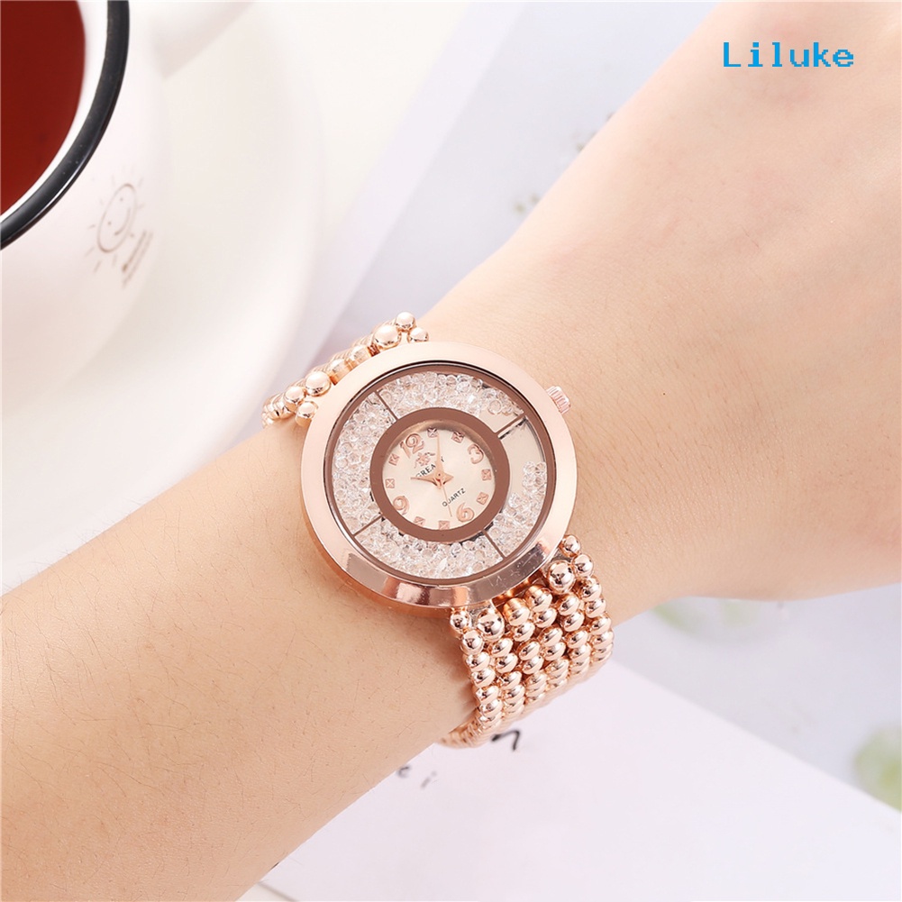 Đồng Hồ Quartz Chạy Kim Đính Đá Sang Trọng