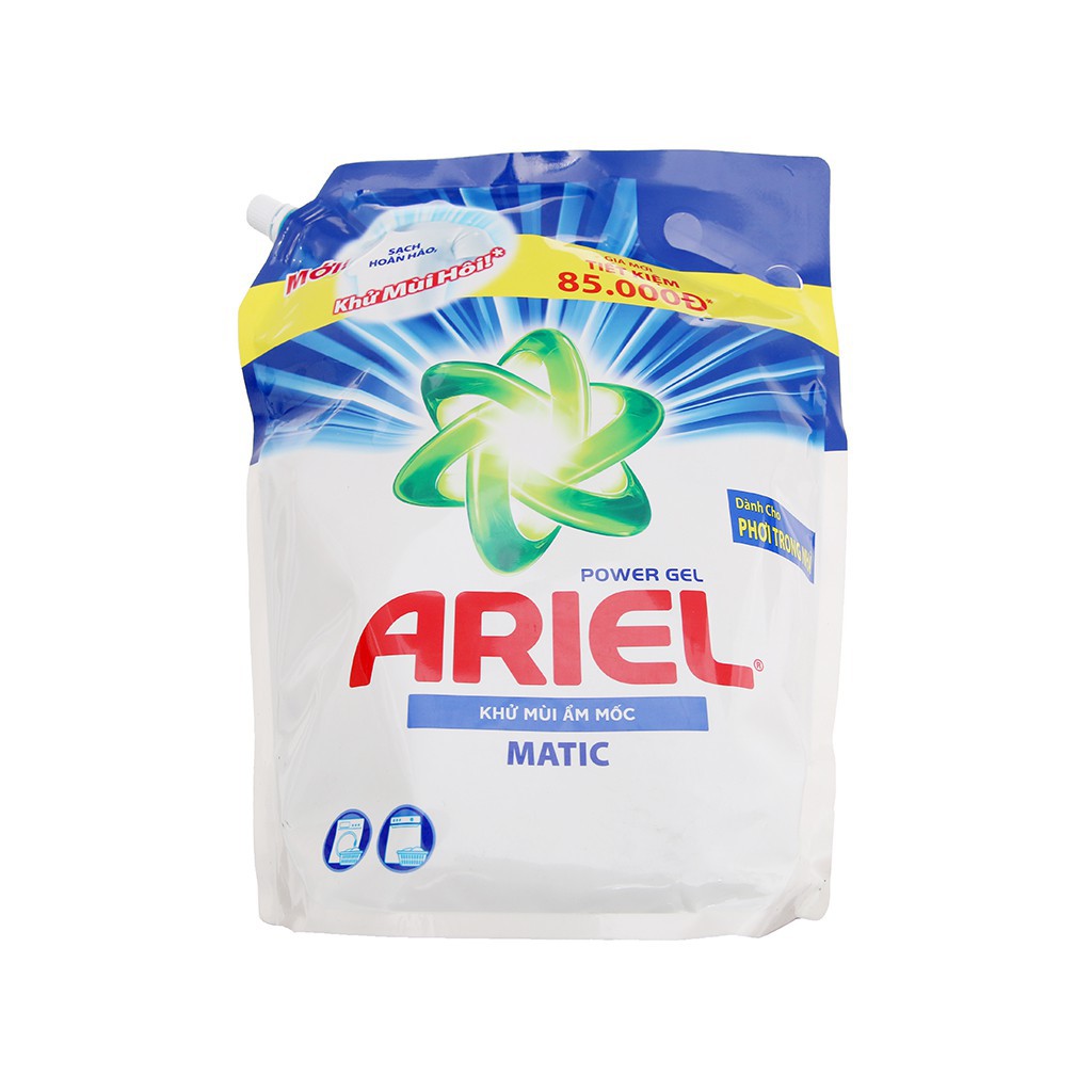 Sản phẩm chất lượng caoNước giặt Ariel khử mùi ẩm mốc 3.25kg túi