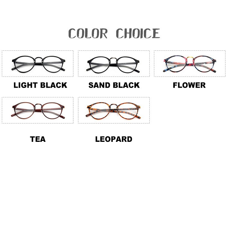 Mắt kính gọng tròn phong cách Hàn Quốc cổ điển cho nam nữ