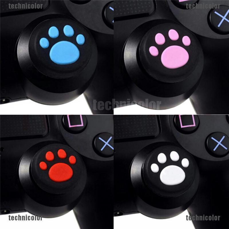 Bộ 2 Nút Bọc Cần Điều Khiển Chơi Game PS3 PS4 Xbox One Hình Dấu Chân Mèo Bằng Silicone