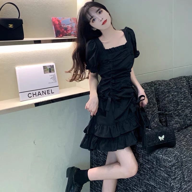 Đầm cổ u BRIE CLOTHING rút 2 bên - D193