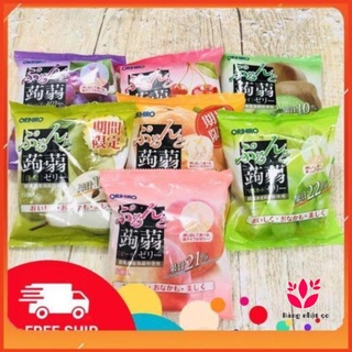 Thạch trái cây Orihiro Nhật Bản có 5 vị, gói 240g có 12 cái Chuẩn Nhật