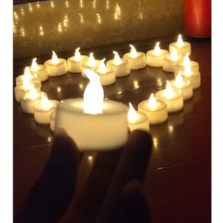 Combo 3 đèn LED Trang Trí Hình Nến Lung Linh – Nến điện tử màu Vàng Ấm, dùng pin Cr2032 time lâu hơn pin thường 2 ngày