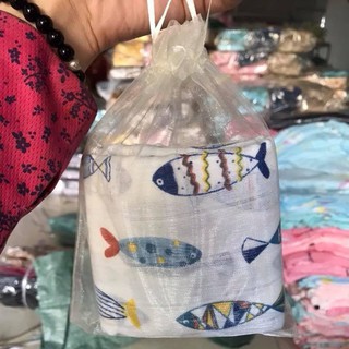 Sét 10 Khăn xô sữa túi lưới cho bé