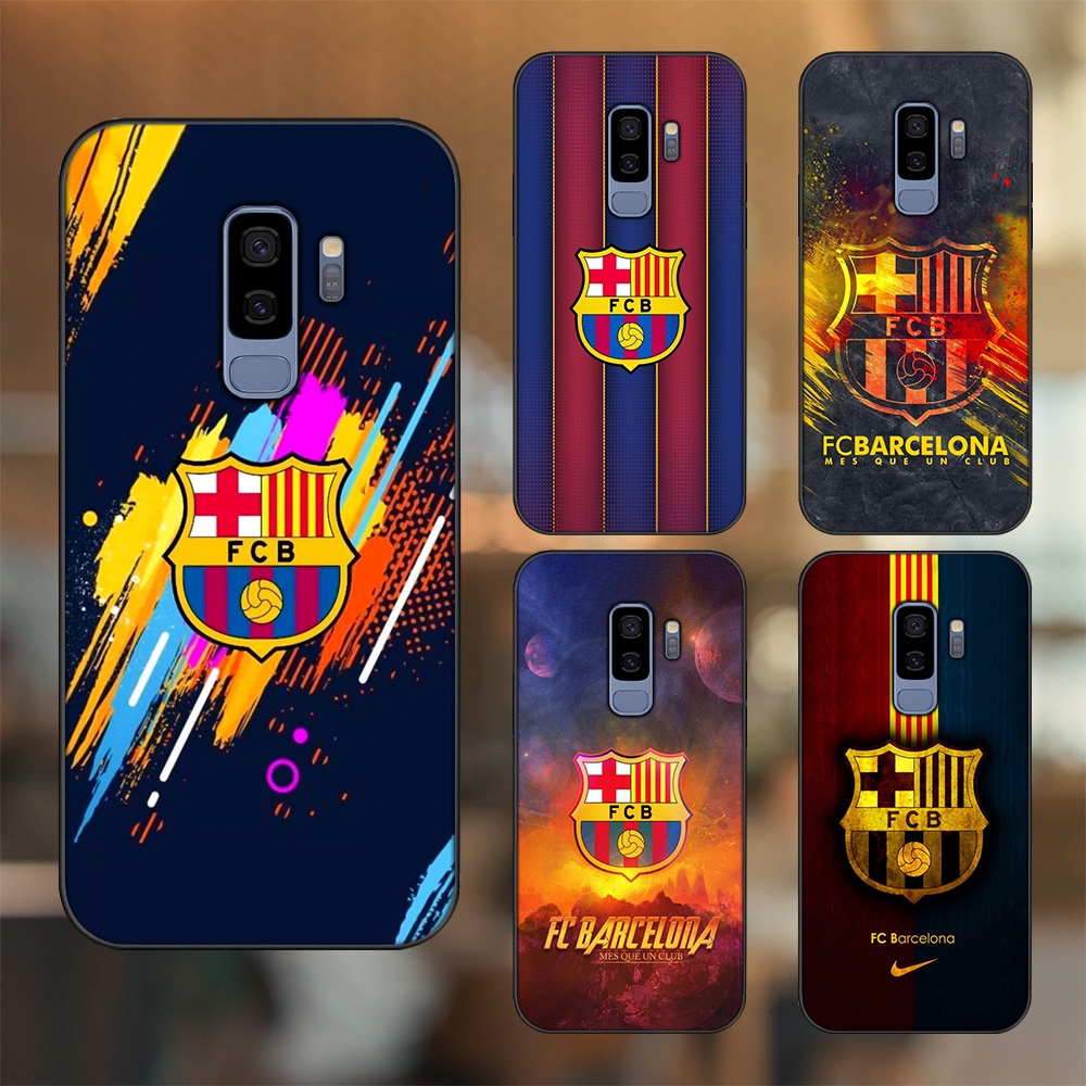 Ốp lưng Samsung S9 Plus viền đen in hình Barcelona Barca