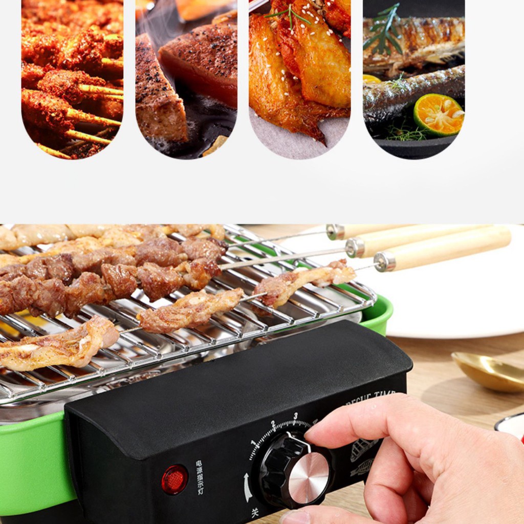 BẾP NƯỚNG ĐIỆN KHÔNG KHÓI ELECTRIC BARBECUE GRILL 2000W TIẾT KIỆM ĐIỆN NĂNG BẢO HÀNH 6 THÁNG