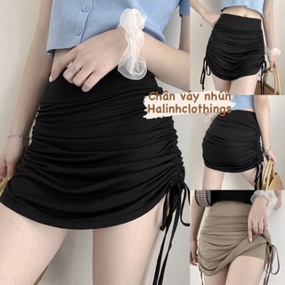 Chân váy nhún dây rút nhiều màu co giãn M89