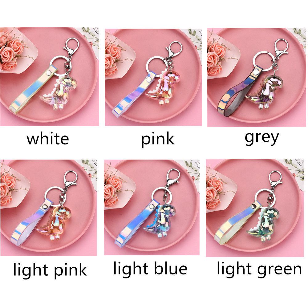 Móc Chìa Khóa Hình Khủng Long Bằng Acrylic Nhiều Màu Sắc Dễ Thương