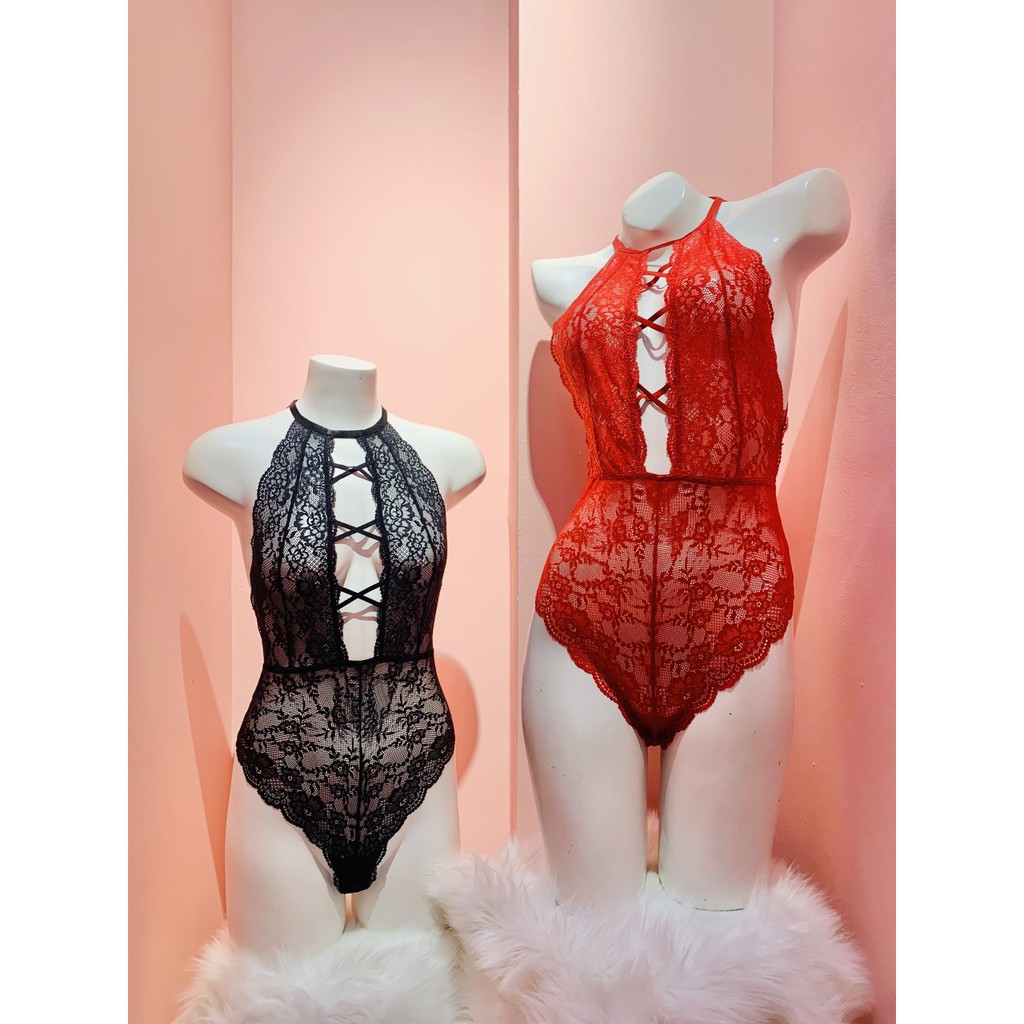 Bodysuit Yếm Ren Dây Ngực