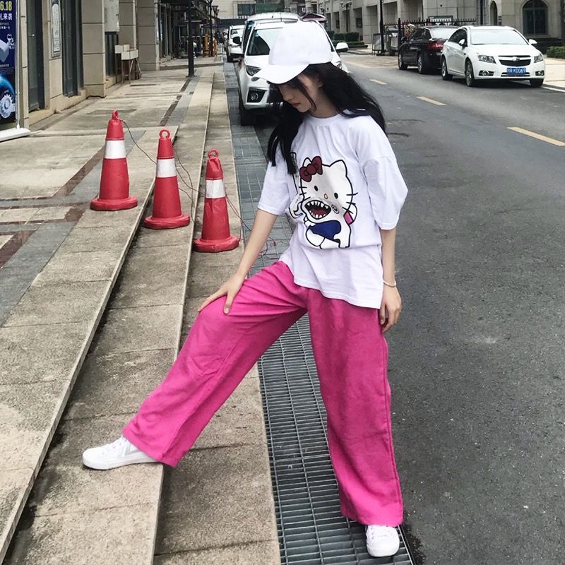 Quần Nhung Ống Rộng Plus Size 3xl Màu Hồng Trẻ Trung | BigBuy360 - bigbuy360.vn
