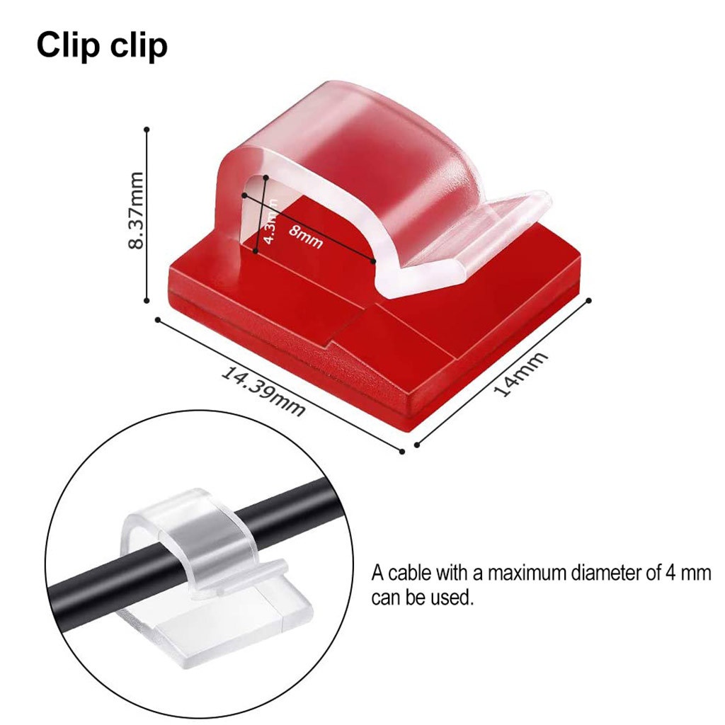 Bộ 20 Kẹp Cố Định Dây Cáp/Tai Nghe/Dây Điện Tiện Dụng