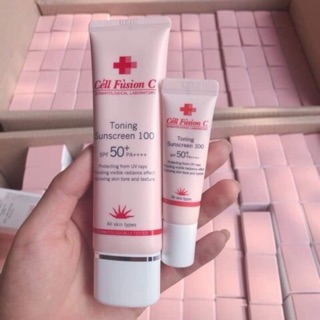 Kem chống nắng CELL FUSION C TONING SUNCREEN 100 SPF 50+++ tặng kèm mini