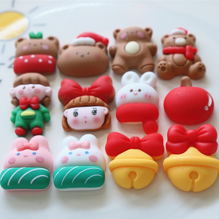 Sticker, Jibbitz, Charm Hình Gắn Trang Trí Giày Dép Giáng Sinh Dễ Thương