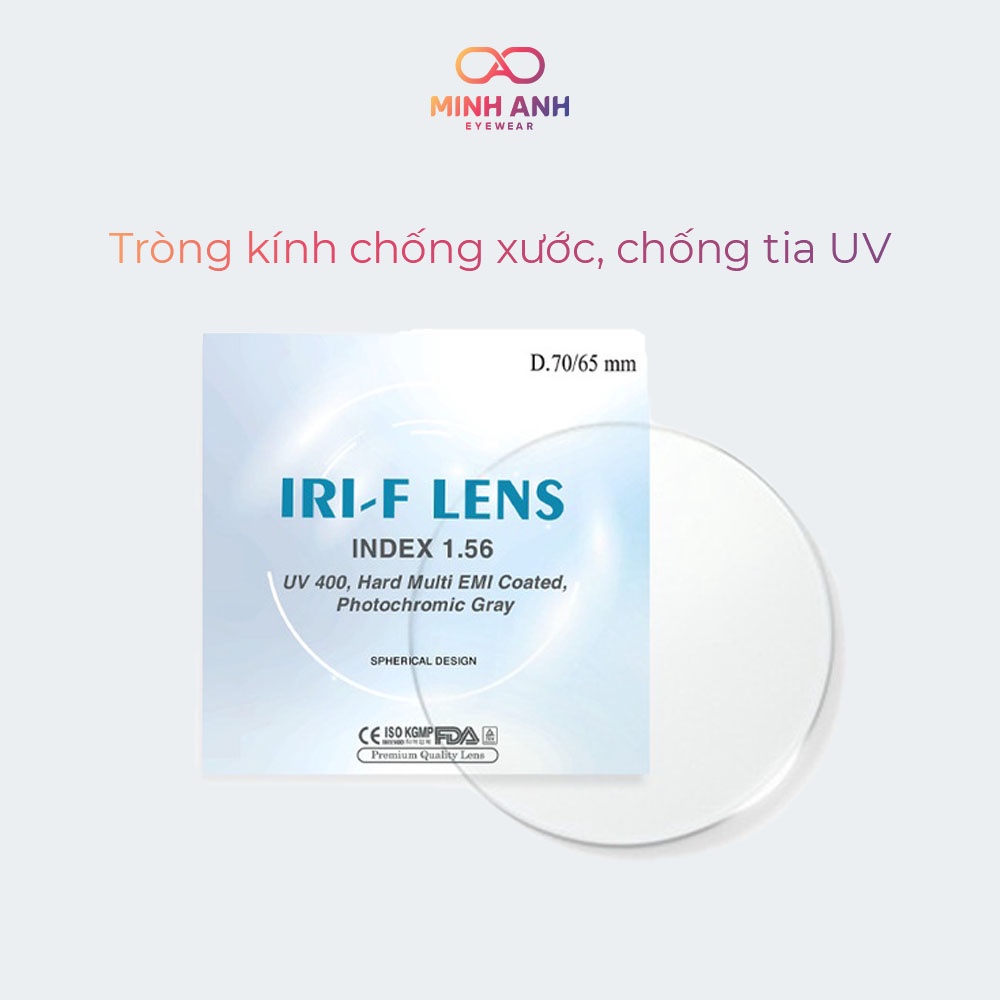 Tròng kính cận nam nữ MINH ANH mắt kính chống ánh sánh xanh, tia UV, hạn chế xước, mờ sương