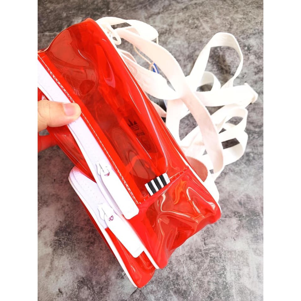 Balo Mini Adidas Đỏ Mazz Red Trong Suốt Full Tag Code