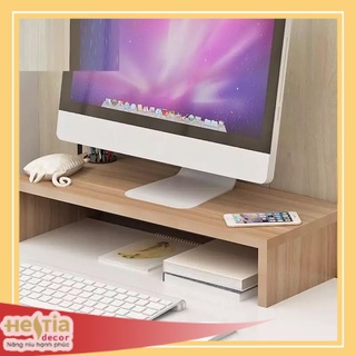 Kệ kê máy tính gỗ , kệ decor vân gỗ , kệ trang trí Hestiadecor