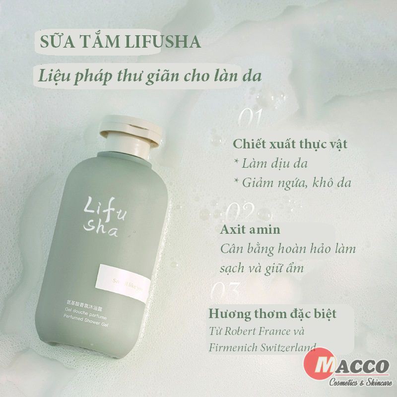 Sữa Tắm Nước Hoa Lifusha Thư Giãn 300ml Hương Thơm Nhẹ Nhàng Quyến Dũ | BigBuy360 - bigbuy360.vn