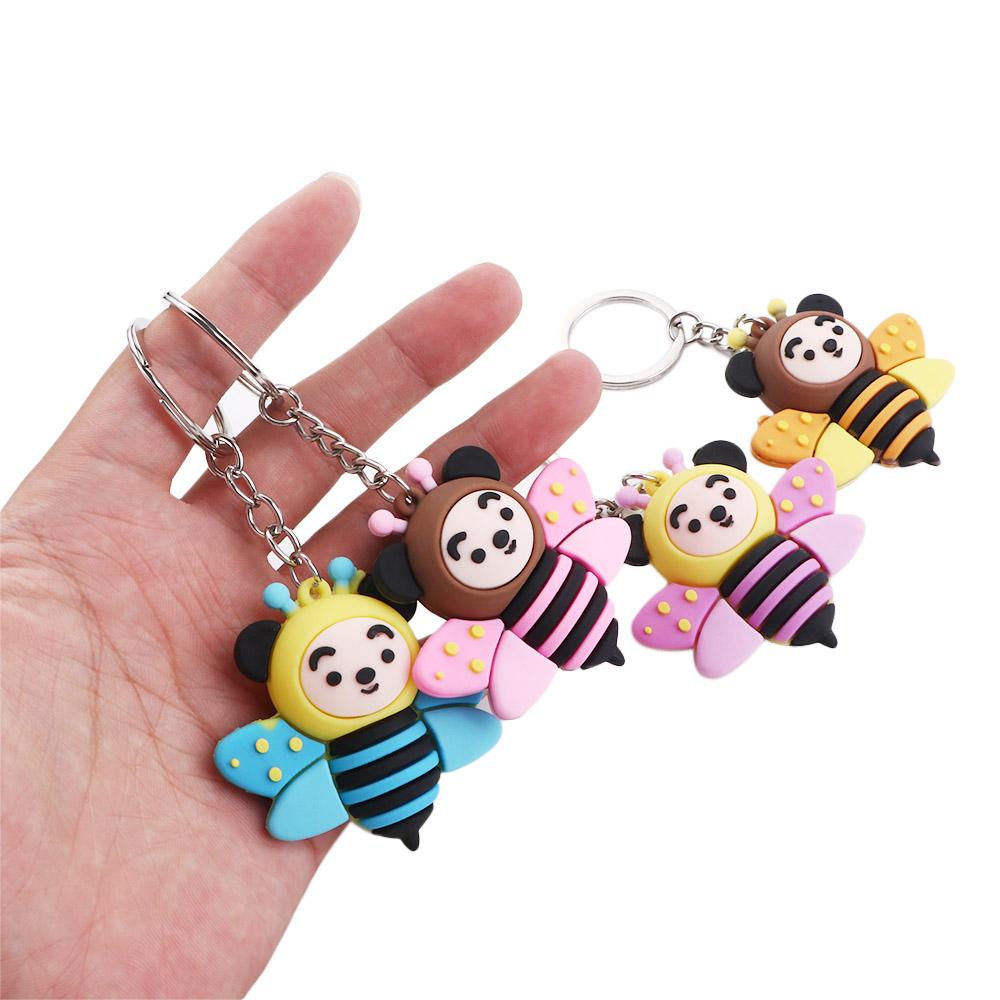 Móc Khóa Hình Chú Ong Nhỏ Xinh Trang Trí Nội Thất Xe Hơi VANES1 Giá Đỡ